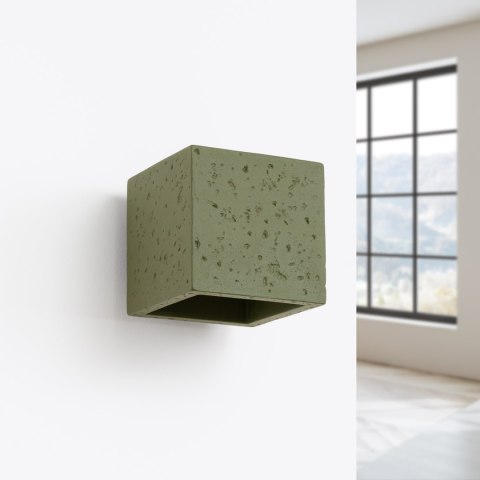 Sollux Lighting Kinkiet QUAD beton zielona oliwka