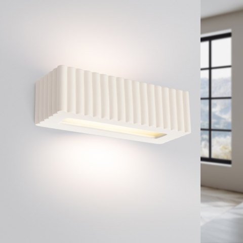 Sollux Lighting Kinkiet ceramiczny RIGATA biały