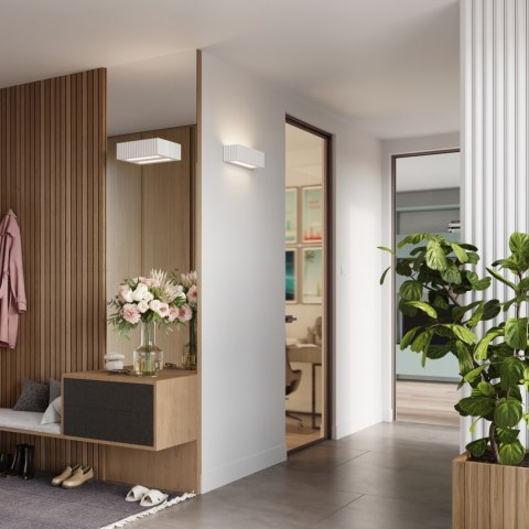 Sollux Lighting Kinkiet ceramiczny RIGATA biały