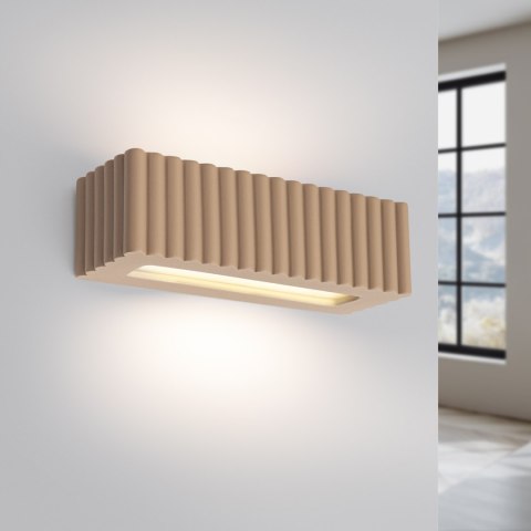 Sollux Lighting Kinkiet ceramiczny RIGATA taupe