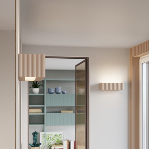 Sollux Lighting Kinkiet ceramiczny RIGATA taupe
