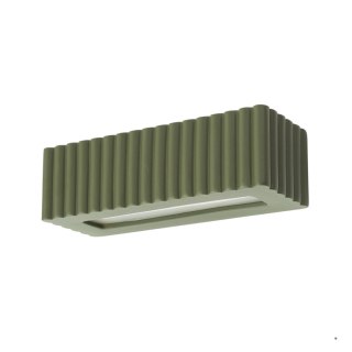 Sollux Lighting Kinkiet ceramiczny RIGATA zielony oliwkowy