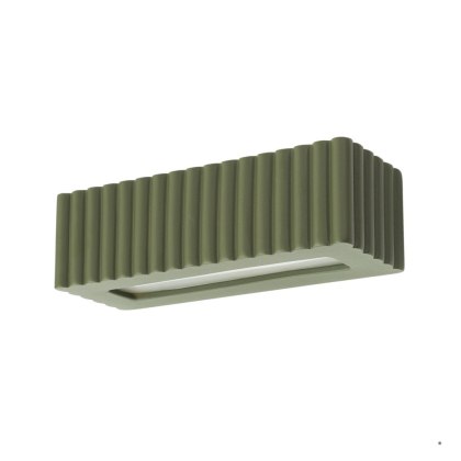 Sollux Lighting Kinkiet ceramiczny RIGATA zielony oliwkowy