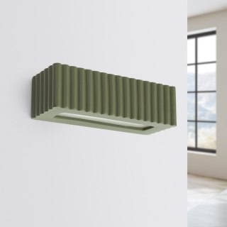 Sollux Lighting Kinkiet ceramiczny RIGATA zielony oliwkowy
