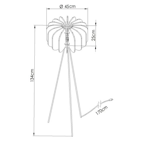 Sollux Lighting Lampa podłogowa MULA 45 granatowa