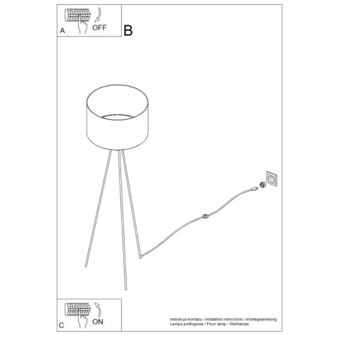 Sollux Lighting Lampa podłogowa NEVIA taupe