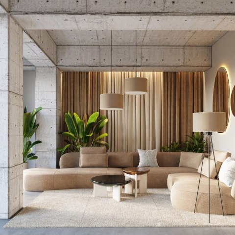 Sollux Lighting Lampa podłogowa NEVIA taupe