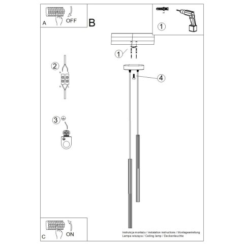 Sollux Lighting Lampa wisząca ARCHE 2P biała