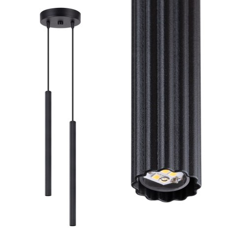 Sollux Lighting Lampa wisząca ARCHE 2P czarna