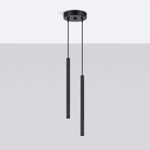 Sollux Lighting Lampa wisząca ARCHE 2P czarna