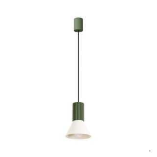 Sollux Lighting Lampa wisząca ESTRIA 1 beżowa/zielona oliwka