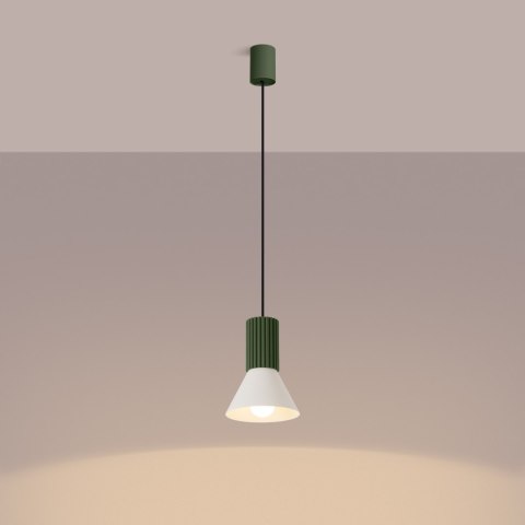 Sollux Lighting Lampa wisząca ESTRIA 1 beżowa/zielona oliwka