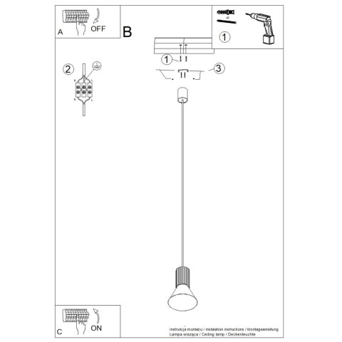 Sollux Lighting Lampa wisząca ESTRIA 1 beżowa/zielona oliwka