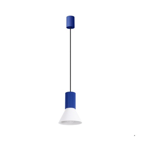 Sollux Lighting Lampa wisząca ESTRIA 1 biała/ultramaryna