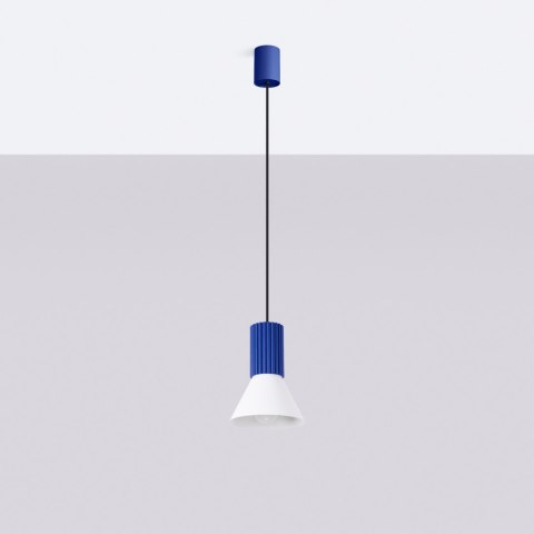 Sollux Lighting Lampa wisząca ESTRIA 1 biała/ultramaryna
