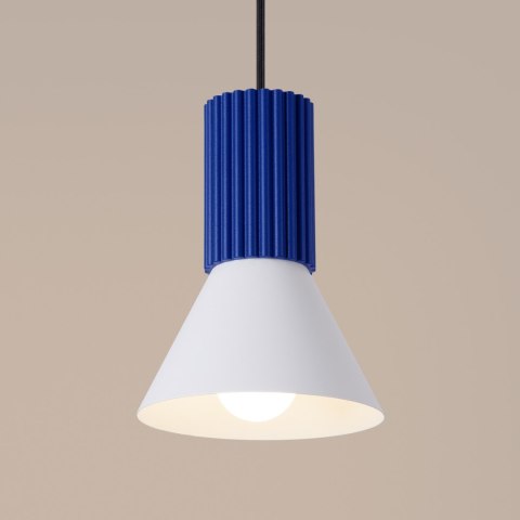 Sollux Lighting Lampa wisząca ESTRIA 1 biała/ultramaryna