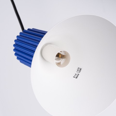 Sollux Lighting Lampa wisząca ESTRIA 1 biała/ultramaryna