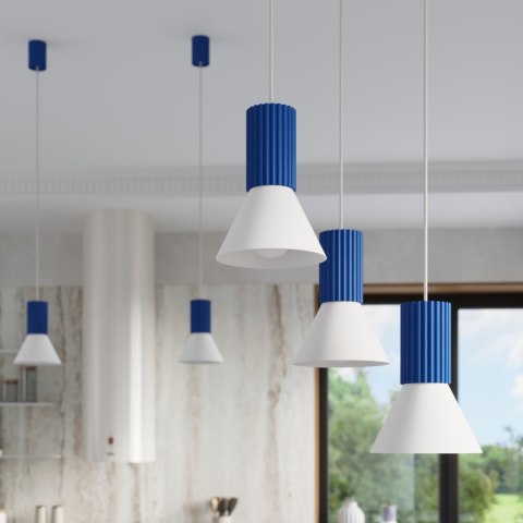 Sollux Lighting Lampa wisząca ESTRIA 1 biała/ultramaryna