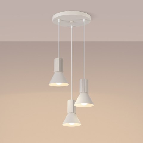 Sollux Lighting Lampa wisząca ESTRIA 3P beżowa