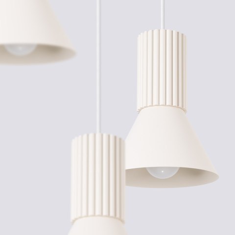 Sollux Lighting Lampa wisząca ESTRIA 3P beżowa