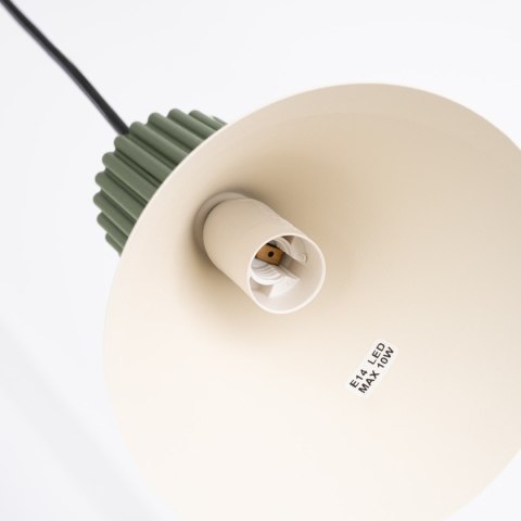 Sollux Lighting Lampa wisząca ESTRIA 3P beżowa/zielona oliwka