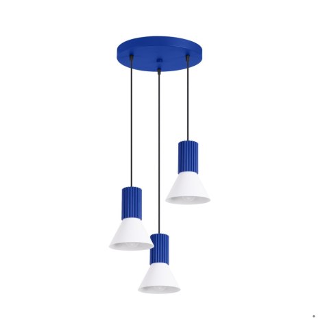 Sollux Lighting Lampa wisząca ESTRIA 3P biała/ultramaryna