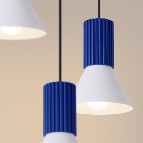 Sollux Lighting Lampa wisząca ESTRIA 3P biała/ultramaryna