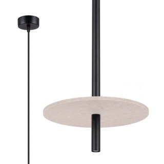 Sollux Lighting Lampa wisząca FELTRO 1 czarna/beżowa