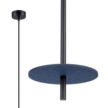 Sollux Lighting Lampa wisząca FELTRO 1 czarna/granatowa
