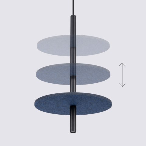Sollux Lighting Lampa wisząca FELTRO 1 czarna/granatowa
