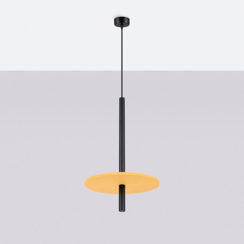 Sollux Lighting Lampa wisząca FELTRO 1 czarna/żółta