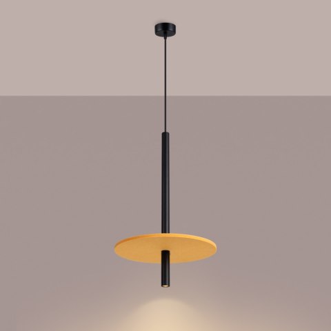 Sollux Lighting Lampa wisząca FELTRO 1 czarna/żółta