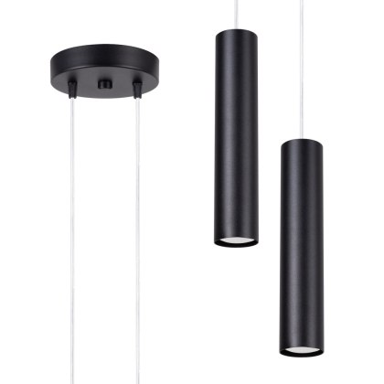 Sollux Lighting Lampa wisząca LAGOS 2P czarna