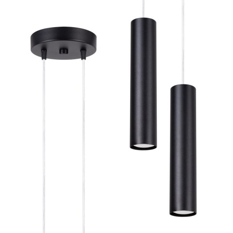 Sollux Lighting Lampa wisząca LAGOS 2P czarna