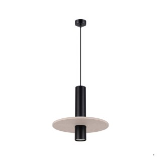 Sollux Lighting Lampa wisząca PELTA 1 czarna/beżowa