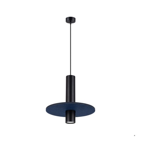Sollux Lighting Lampa wisząca PELTA 1 czarna/granatowa