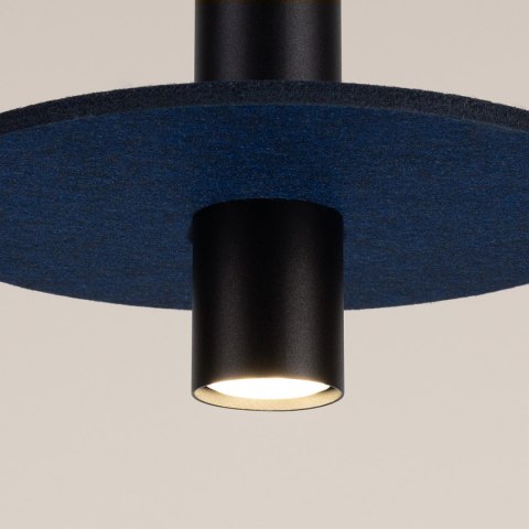 Sollux Lighting Lampa wisząca PELTA 1 czarna/granatowa