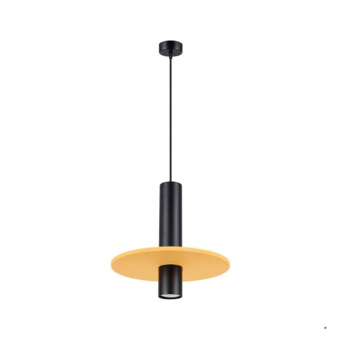 Sollux Lighting Lampa wisząca PELTA 1 czarna/żółta