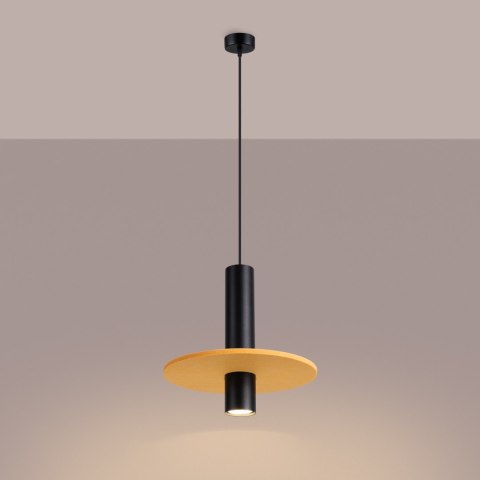 Sollux Lighting Lampa wisząca PELTA 1 czarna/żółta