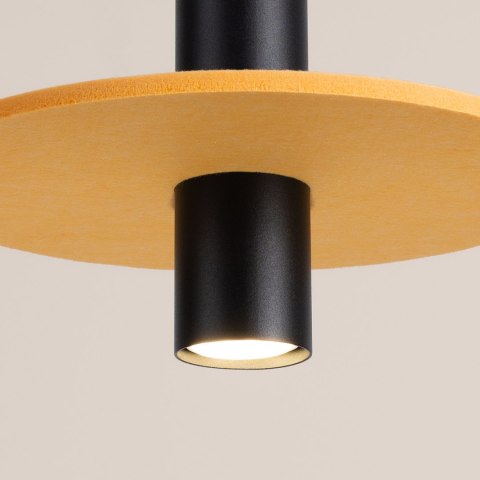Sollux Lighting Lampa wisząca PELTA 1 czarna/żółta