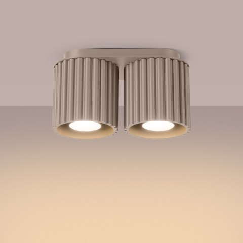 Sollux Lighting Plafon AURA 2 taupe GU10
