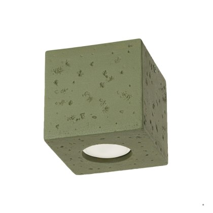 Sollux Lighting Plafon QUAD beton zielona oliwka