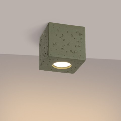 Sollux Lighting Plafon QUAD beton zielona oliwka