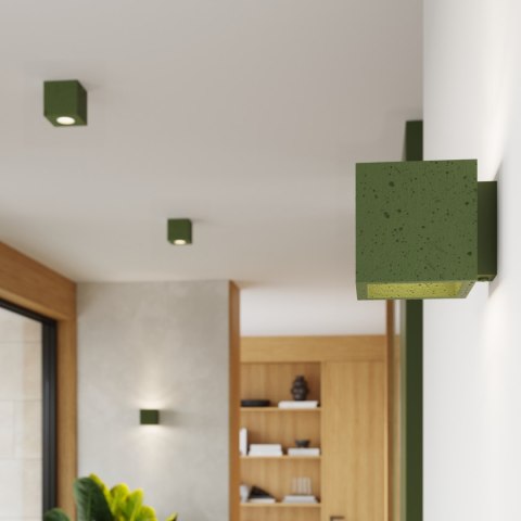 Sollux Lighting Plafon QUAD beton zielona oliwka