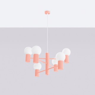 Sollux Lighting Żyrandol HALO 6 brzoskwiniowy