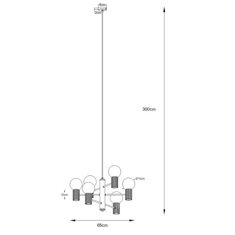 Sollux Lighting Żyrandol HALO 6 brzoskwiniowy
