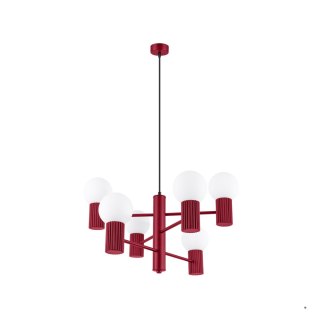 Sollux Lighting Żyrandol HALO 6 burgund