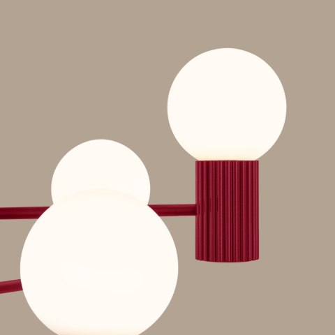 Sollux Lighting Żyrandol HALO 6 burgund