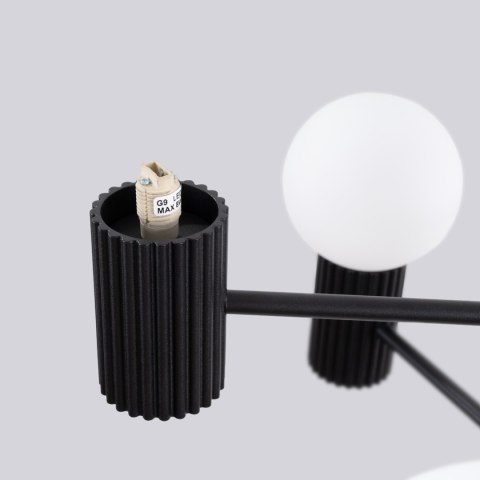 Sollux Lighting Żyrandol HALO 6 czarny