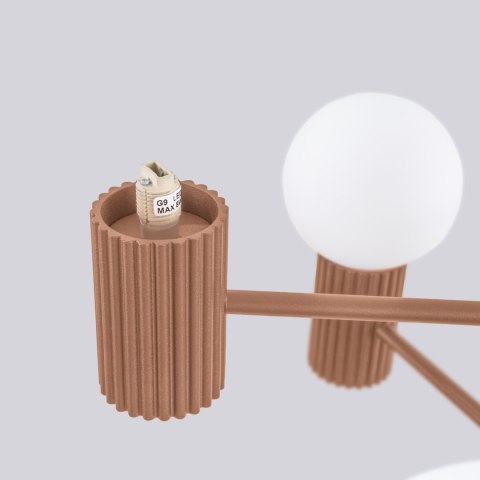 Sollux Lighting Żyrandol HALO 6 mocca